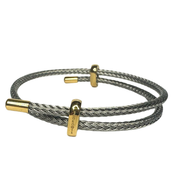 SS Marine Cord W SS Knot Silver / Gold