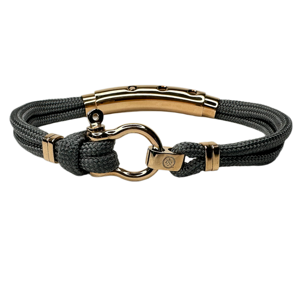 Double Cord SS Shackle W Charcoal Gray / Rose Gold