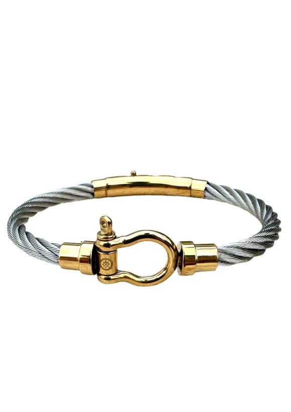 SS Marine Cord W Shackle Siver / Gold