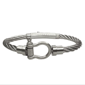 SS Marine Cord W Shackle Brushed Silver