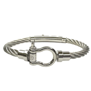 SS Marine Cord W Shackle Silver