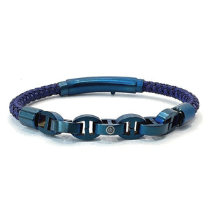 STAINLESS STEEL CORD MARINER LINK Blue / Blue Matte