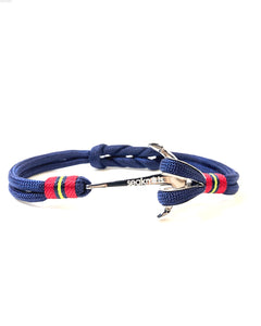 Double Cord Navy with SS Anchor Silver