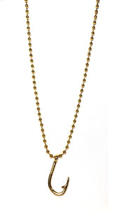 Stainless Steel Med Beads Chain with Hook Gold