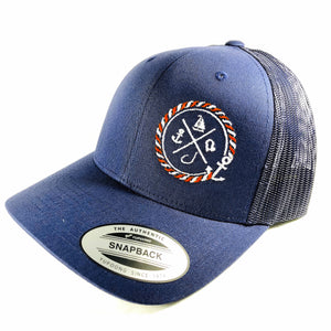 Mesh Snap Back Cap Navy Blue / Navy Blue Mesh