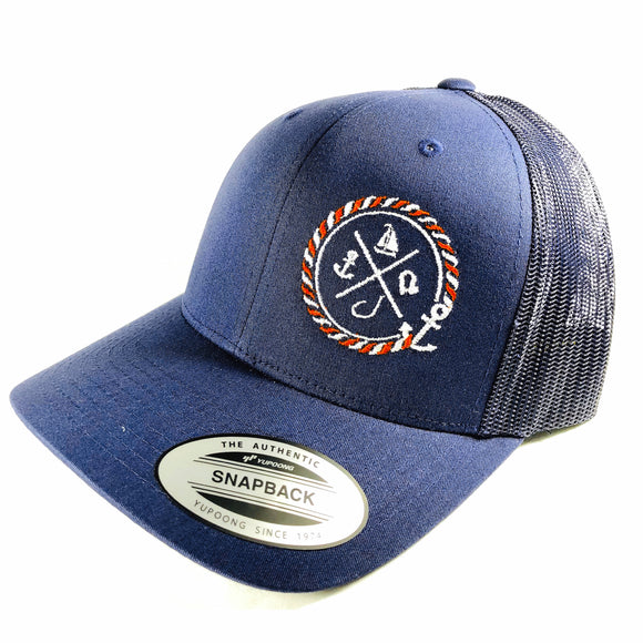 Mesh Snap Back Cap Navy Blue / Navy Blue Mesh