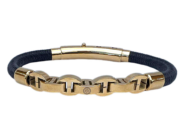 Single Cord Mariner Link Navy /  Gold