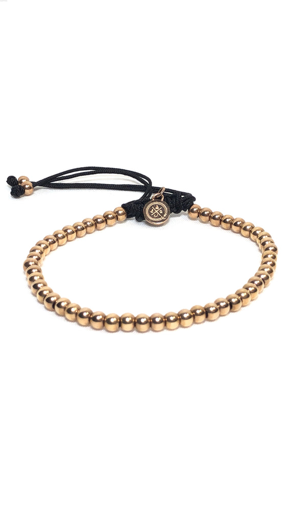 Small SS Beads Bracelet  Rose Gold