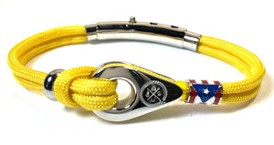 Double Cord Yellow with SS Pulley & PR Flag Silver