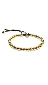 Med SS Beads Bracelet  Gold