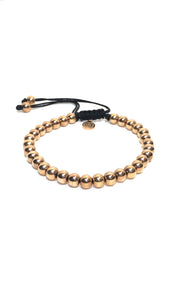 Med SS Beads Bracelet Rose Gold