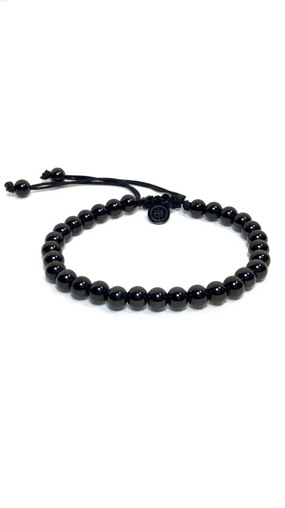 Med SS Beads Bracelet  Black (Polished)