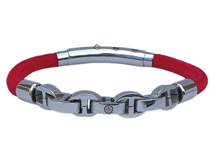 Single Cord Mariner Link Red / Silver