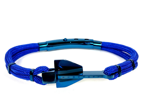 Double Cord Royal Blue w SS Danforth Anchor Blue