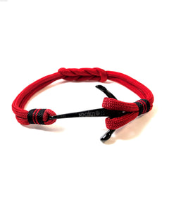 Double Cord Red with SS Anchor Black