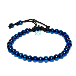 Med SS Beads Bracelet Blue