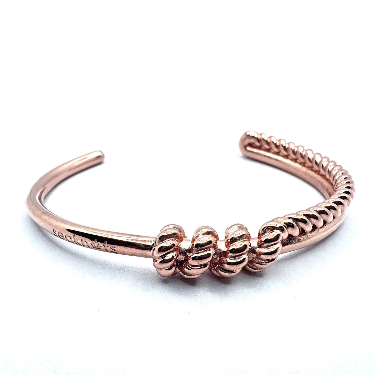 SS OPEN ROPE BANGLE Rose Gold – Seaknots